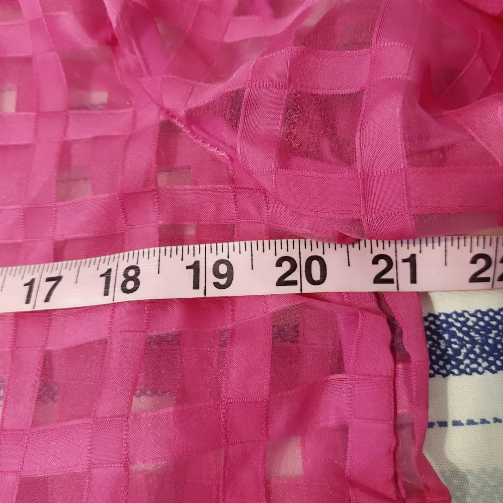 Pink Mesh Windowpane Bomber Jacket - Picture 6 of 7